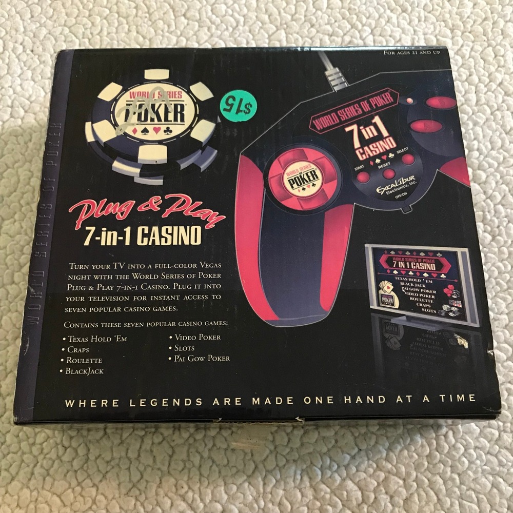 World Series of Poker 7-in-1 Casino Plug & Play TV Game Excalibur Electronics